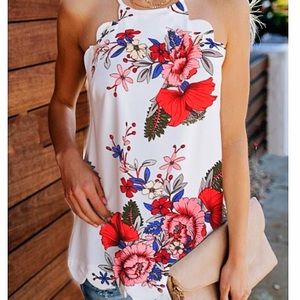 Just In! Fields of roses scallop tank